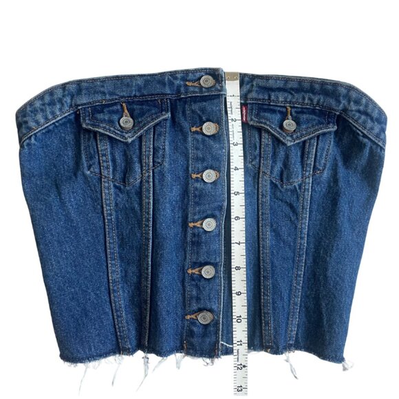 Levi's denim lace up corset top size extra small - Picture 3 of 7